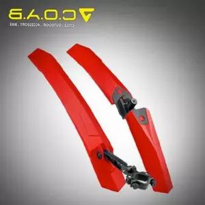 경량 알루미늄 전후방 흙받이 세트 레드 자전거 머드가드 빗길 라이딩 보호장비 범용