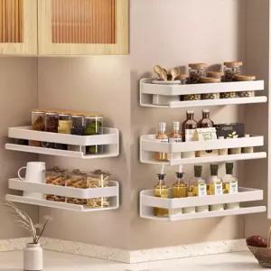 무타공 벽걸이 선반 양념통 정리대 카페 상단 주방 인테리어 못없이 원목 벽 모듈 아크릴