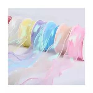 쉬폰 오간디 리본 끈 오간자 청첩장 선물포장 공예 도매 9미터