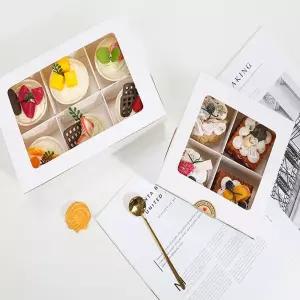 투명창 컵케이크박스 4구 화이트 머핀 디저트 베이커리 포장 케이크상자