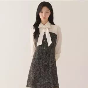 (스타필드 안성 로엠) 배색 트위드 미니원피스(2colors)_RMOWE12R16