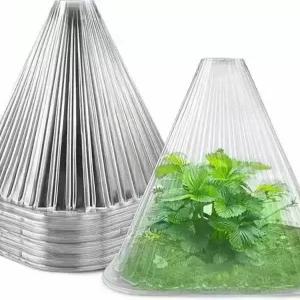 겨울 야채 온실 높이 단열 식물보호커버 덮개 방수 37cm 확대 특대형 30cm 10개