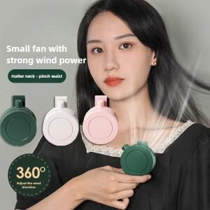 미니 클립 팬 허리 목걸이 용 전기 에어 쿨링 900mah USB 무선 선풍기 3단 휴대용 쿨러