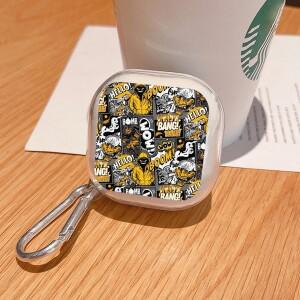 쿨붐맨 케이스  호환 갤럭시 호환 버즈 라이브 3 FE 4 프로 2 투명 이어폰 커버 (후크 포함)