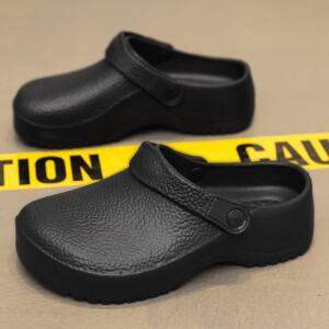 호환상품 Litfun 여름 나막신 슬리퍼 남성용  방수 오일 방지 주방 요리사 신발 야외 미끄럼 정원 EVA 비치