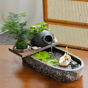 실내 미니분수 화분 어항 가정용   물멍 조경 거실