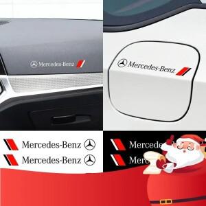 4PCS 자동차 문 핸들 슬라인 배지 장식 스티커 액세서리 메르세데스 벤츠 호환 W211 W204 CLA GLA용