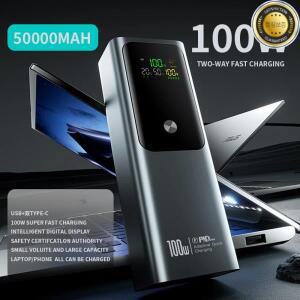 PD100W 100000mAh 대용량 파워뱅크 양방향 고속 충전 디지털 맥북용 배터리