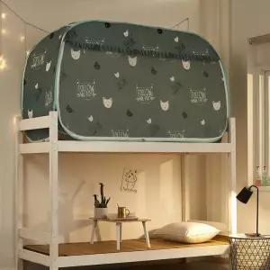 원터치 난방 모기장 침대 1인용 암막 방한 기숙사 텐트