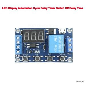 DC 6-30V 릴레이 모듈 지연 스위치 회로 타이머 조절 가능 사이클 제어 오프 시간 6V 9V 12V 24V JYJD