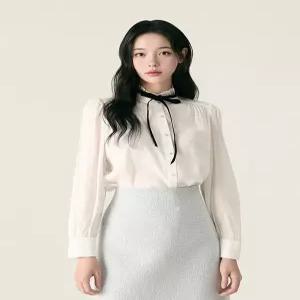 [스타필드 고양 로엠] 하이넥 블라우스_RMBLG11S11