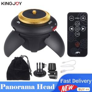 AFI 미니 전기 파노라마 헤드 360 회전 시간 경과 삼각대 볼 GoPro 액션 카메라 셀카 스틱 휴대폰용 MRP01