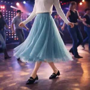 라인댄스스커트 망사 스커트 치마 댄스복 발레 발레복 줌바 에어로빅 라틴69B