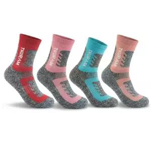 이제이 여자 여성 두꺼운 장목 등산양말 작업용 스포츠 양말 4켤레