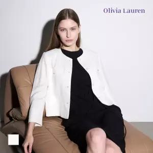 [올리비아로렌] 라운드넥 트위드자켓_VOCFU5M3311