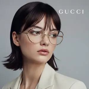 명품 안경테 GG0596OA 001 라운드 메탈 아시안핏 여자 남자 안경