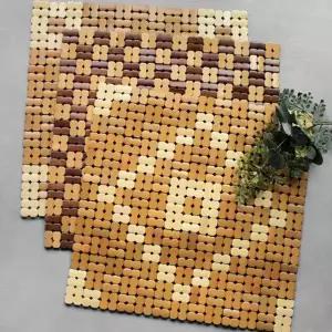 좌식 방석 대나무 휴대용 사무실 의자 방석 통기성 시원한 등방석 차량용 죽부인 엉덩이 운전석 낚시 마작