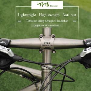 TiTo GR9 티타늄 합금 산악 자전거 핸들 바 슈퍼 라이트 MTB/도로 부품 플랫 31.8 또는 25.4*600~720mm