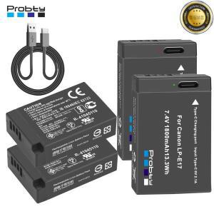 Canon M6 II M5 M3 77D T6i 750D 800D Type-C 고속 충전 기능이 있는 LP-E17 교체용 배터리