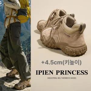 onyou 여성 키높이 아웃도어 등산화 봄가을 두꺼운 밑창 방수 미끄럼방지