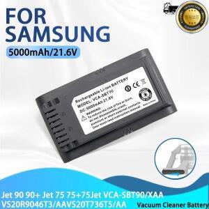 삼성 진공 청소기 21.6V 5000mAh 리튬 이온 배터리 제트 90제트 75 애완 동물제트 무선 스틱 VCA-SBT90XAA