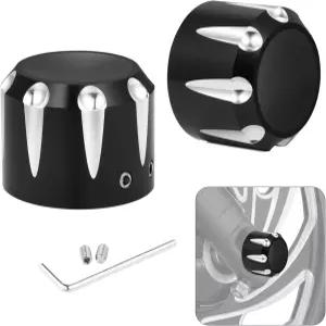 아노모토 블랙 프론트 액슬 너트 커버 캡 포크 할리 데이비슨 2002-2024 소프트테일 다이나 언 883