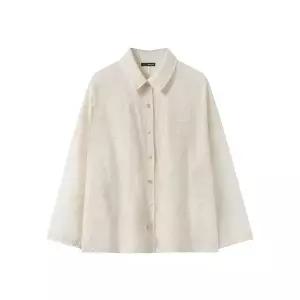 [하프클럽/]빅 플라워 자수 긴팔 셔츠 (XQ1BA016L0)