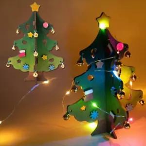 4set 크리스마스 트리만들기세트 우드 탁상용 성탄절 행사 아동