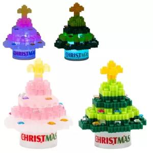 4set 미니블럭 LED트리만들기 무드등 선물 미술 학원 EQ 조립