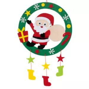 2set 크리스마스 트리장식 벽걸이 펠트 리스만들기 Xmas 시니어