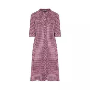 [크로커다일레이디]크로커다일레이디 체크 버튼업 7부 롱 셔츠원피스_CLEMOP109