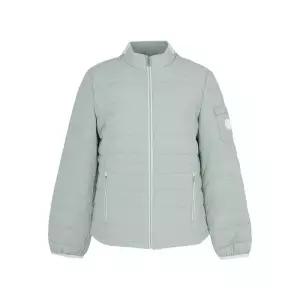 [크로커다일레이디]크로커다일레이디 배색 니트 카라 덕다운 경량 스프링 점퍼_CLESDW