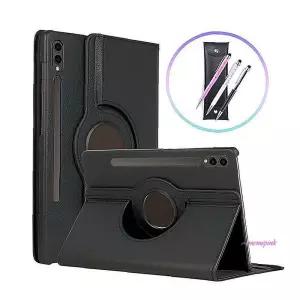 갤럭시탭S3 케이스+크리스탈 회전 9.7 레더 펜+펜 파우치klm424