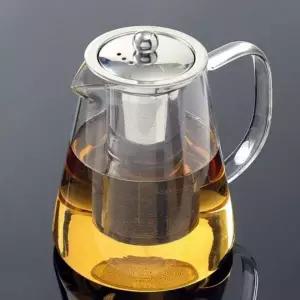 전기포트 내열유리 티포트 보온주전자 1.3L 차망 포함