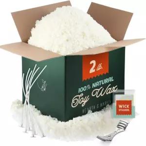 하스 앤 하버 소이 캔들 만들기용 왁스 2파운드 천연 용품 밀랍 프리 파라핀 순수 플레이크로 양초 청록색