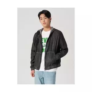 에잇세컨즈 8SECONDS 집업 후드 경량 데님 아우터 블랙 264339GPB5 393125