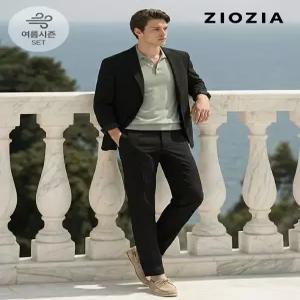 [지오지아]데일리 블랙 캐주얼 셋업 수트 (AAE2KG1601_AAE2PP1601_BK)
