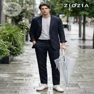 [지오지아]스탠다드 폴리 써커 다크네이비 셋업 수트 (AEE2KG1601_AEE2PP1601_DNV)