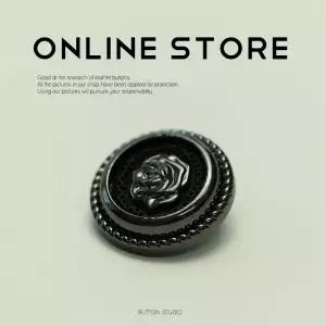 해이프 고급 단추 빈티지 금속 블라우스 메탈 바느질 양