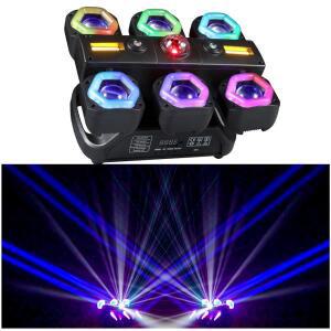 고품질 120W 6x15W 빔 효과 무빙 헤드 RGBW 워시, DJ 디스코 파티 웨딩 쇼 바 골든 라이트 블루문 프로 무