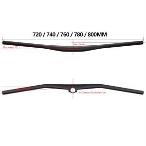 호환 KOCEVLO 카본 파이버 AM 더트 바이크 일체형 핸들바  컴퓨터 스탠드 MTB 산악 자전거 XC 800mm 핸들