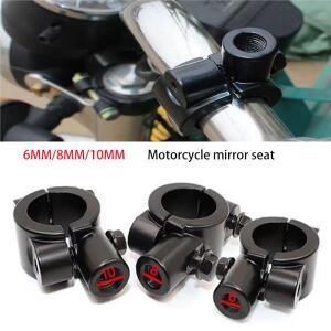 오토바이 개조 백미러 시트 모토 브래킷 어댑터, 핸들바 마운트, 6mm, 8mm, 10mm, 1 쌍