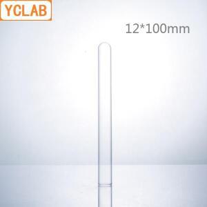 YCLAB-12x100mm 유리 시험관, 편평한 입 붕규산 3.3 고온 저항 실험실 화학 장비