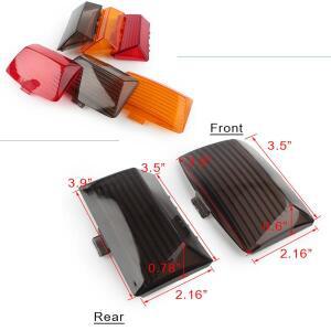 할리 투어링 울트라 클래식 FLHTCU & 일렉트라 글라이드 스탠다드용 2PCS ABS 펜더 팁 머드 가드 라이트 렌