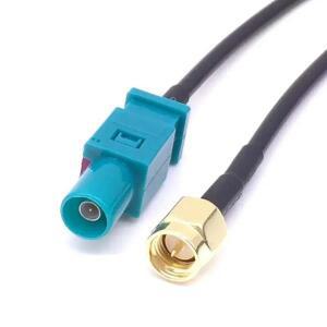 RG174 15cm 범용 안테나 어댑터 케이블 Fakra-Z 남성-SMA 남성 GSM GPS DAB FM AM 스테레오 라디오