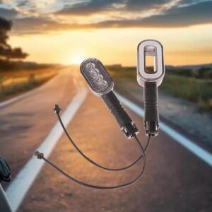 트윈팩 자전거 LED 표시등 경적 후미등 36V/48V/60V/72V 전기 스쿠터 오토바이 부품용 안전등