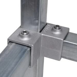 OD 30x30mm 사각 튜브 연결 알루미늄 합금 팔꿈치 3방향 파이프 고정 조인트 스토리지 랙 커넥터