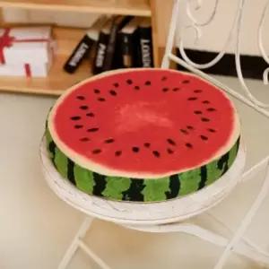 상큼 프루츠 수박 방석 학생 독서실 쿠션 과일 원형 사무실 좌식 식탁 두꺼운