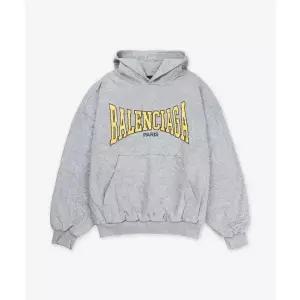 BALENCIAGA 레귤러 라인드 후드 - 헤더 그레이:옐로우 / 807999TRVH59921 2056016