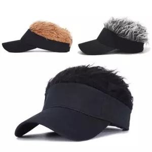 여름모자 일체형 헤어 가발 모자 다용도 외출 패션 인모 썬캡